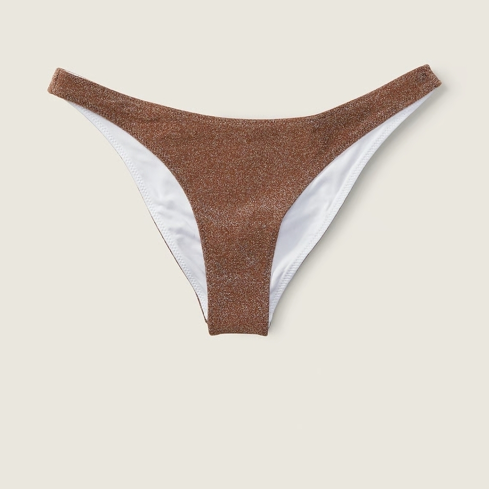 ⭐️VS PINK BRONZE GLITTER BIKINI BOTTOM NEW XS⭐️